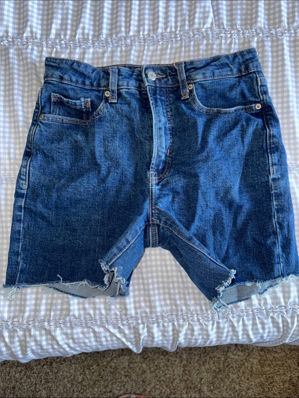 Old Navy Dark Blue Rolled Cuff Denim Shorts
